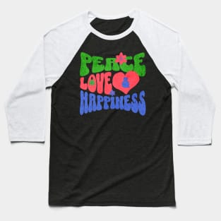 Groovy Vibes Only: Peace, Love & Happiness Edition Baseball T-Shirt